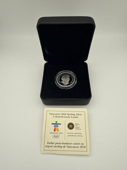 2010 Canada $1 Silver Dollar - XXI Olympic winter Games, Vancouver 2010 - Lucky Loonie