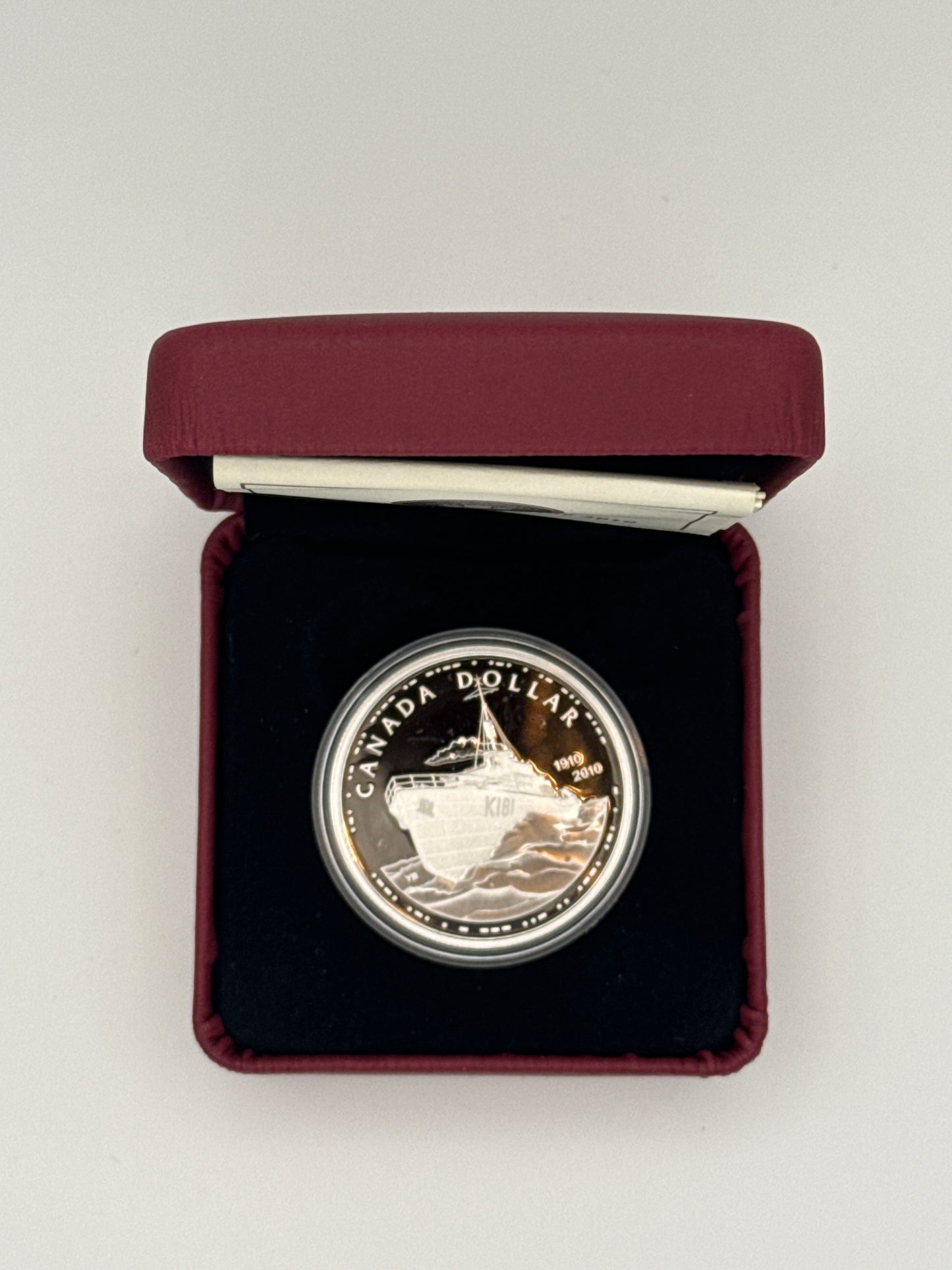 2010 Canada $1 Silver Dollar – 100th Anniversary of the Royal Canadian Navy (92.5% silver)