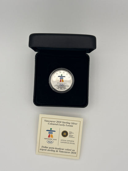 2010 Canada $1 Silver Dollar - XXI Olympic winter Games, Vancouver 2010 - Lucky Loonie