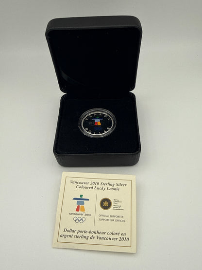 2010 Canada $1 Silver Dollar - XXI Olympic winter Games, Vancouver 2010 - Lucky Loonie