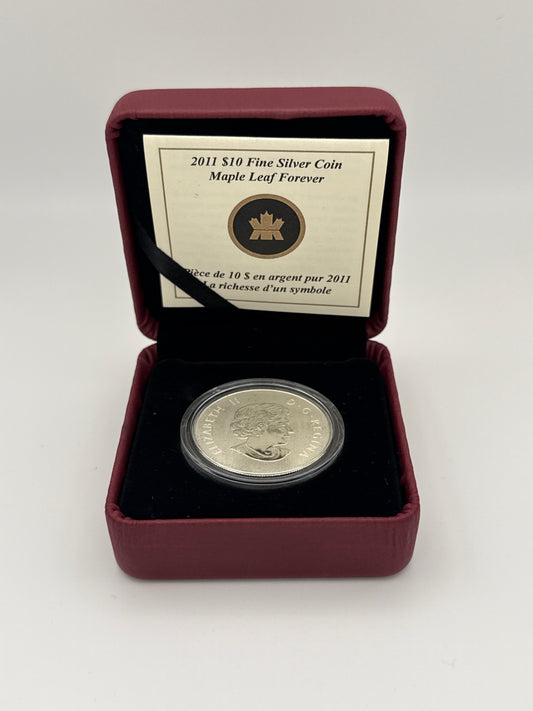 2011 $10 Fine Silver Coin - Maple Leaf Forever
