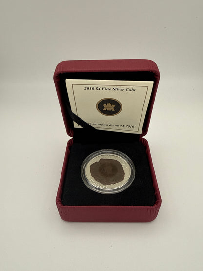 2010 $4 Fine Silver Coin Dinosaur - Dromaeosaurus